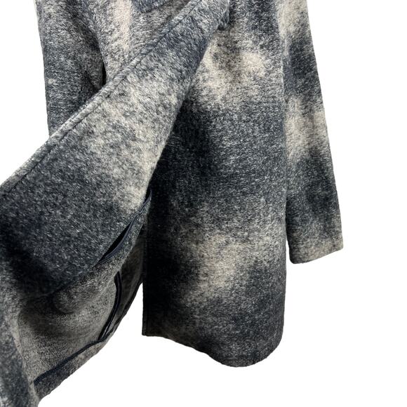 Nanette Lepore Wool Swing Coat Sz Large Gray Wool Mohair Blend Boho Lagenlook - Picture 9 of 13